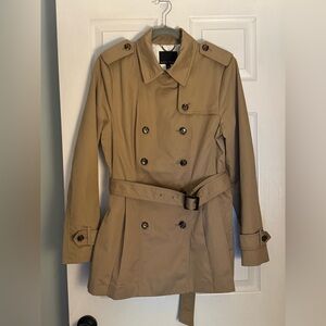 Banana Republic Women’s Belted Double Breasted Trench Coat Khaki Size 12